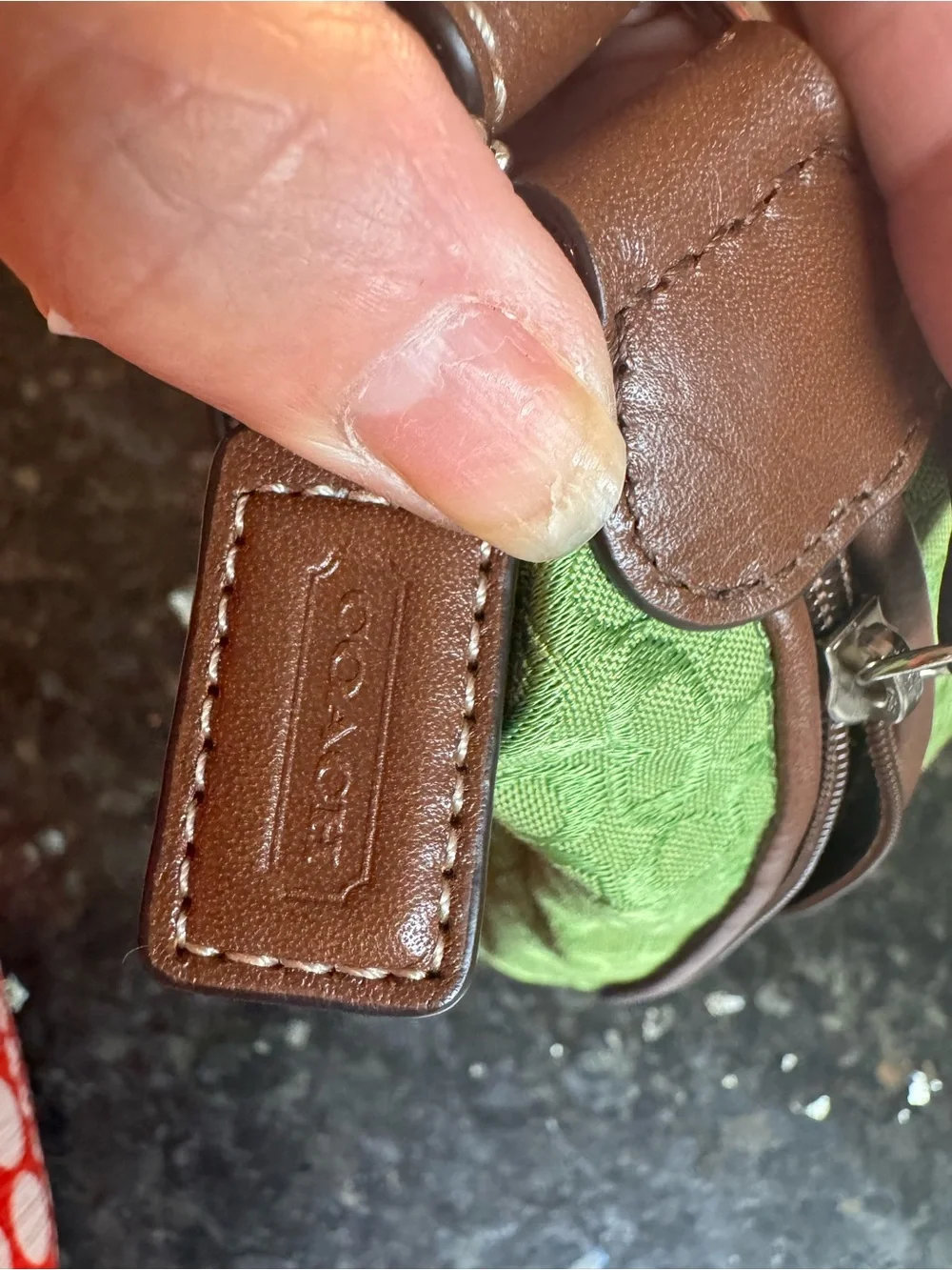 Coach Soho mini Vibrant Green Signature Jacquard Shoulder Bag